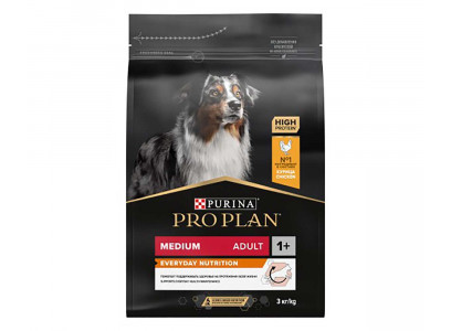 Сухой Корм Pro Plan (Проплан) Для Собак Средних Пород Курица и Рис OPTI Balance Medium Adult Chicken 3кг (1*4)  
