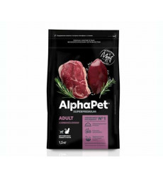 Сухой Корм Alphapet (Альфапет) Superpremium ля Кошек Говядина и Печень 1,5кг (1*6) 50839
