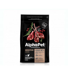 Сухой Корм Alphapet (Альфапет) Superpremium Для Кошек с Чувствительным Пищеварением Ягненок 1,5кг (1*6) 51027
