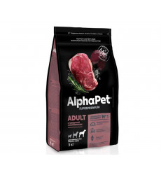 Сухой Корм Alphapet (Альфапет) Superpremium Для Собак Крупных Пород Говядина и Потрошки 3кг (1*3) 51454
