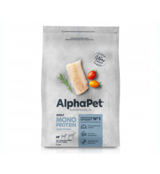 Сухой Корм Alphapet (Альфапет) Superpremium Monoprotein Для Собак Мелких Пород Белая Рыба 500г (1*14) 52864