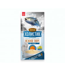 Лакомство Деревенские Лакомства Для Кошек Нежное Пюре Из Тунца с Икрой Летучей Рыбы Холистик Премьер 4*10г 79215694