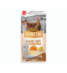 Лакомство Деревенские Лакомства Для Кошек Нежное Пюре Со Вкусом Индейки с Икрой Летучей Рыбы Холистик Премьер 4*10г 79215724 
