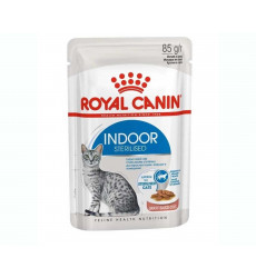 Влажный Корм Royal Canin (Ройял Канин) Для Взрослых Кастрированных Котов и Стерилизованных Кошек Живущих Дома Indoor Sterilised в Соусе 85г (1*28)