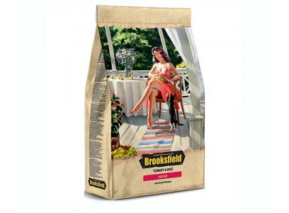 Сухой Корм Brooksfield (Бруксфилд) Low Grain Adult Cat Indoor Turkey Для Кошек Индейка и Рис 400г 5660130 