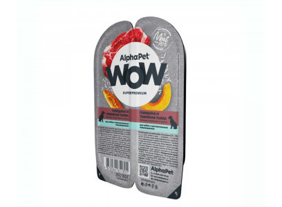 Консервы Alphapet (Альфапет) Wow Для Собак Говядина и Тыква в Соусе 100г 51805