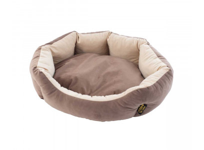 Лежанка Pride (Прайд) Велюр Овальная 50*47*18см 10015531 Бежевый