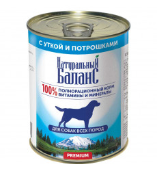 Консервы Натуральный Баланс Для Собак Утка И Потрошки 340г (1*12)