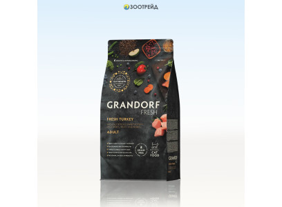 Сухой Корм Grandorf Fresh (Грэндорф Фреш) Cat Adult Turkey&Sweet Potato Для Взрослых Кошек Индейка С Бататом 2кг 52567