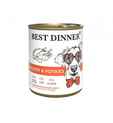 Консервы Best Dinner (Бест Диннер) Для Щенков и Собак  Птица и Картофель  850г 74103