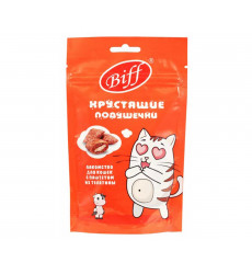 Лакомство Biff (Бифф) Для Кошек Хрустящие Подушечки с Паштетом Из Телятины 60г 026687