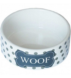 Миска №1Керамическая Woof 440мл 12,5*5см Бело-Черная  Мкр1221 