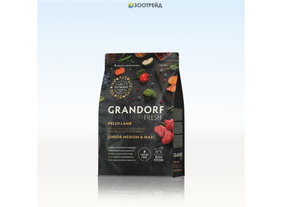 Сухой Корм Grandorf Fresh (Грэндорф Фреш) Junior (Молодой) Med&Maxi Lamb&Potato Для Щенков Средних И Крупных Пород Ягненок И Батат 1кг 52710