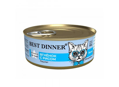Консервы Best Dinner (Бест Диннер) Exclusive Vet Profi Renal Для Кошек При Заболеваниях Почек Паштет Ягненок 100г 7460 