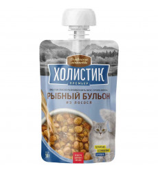 Лакомство Деревенские Лакомства Холистик для Кошек Рыбный Бульон Из Лосося 90г Премьер 79842248