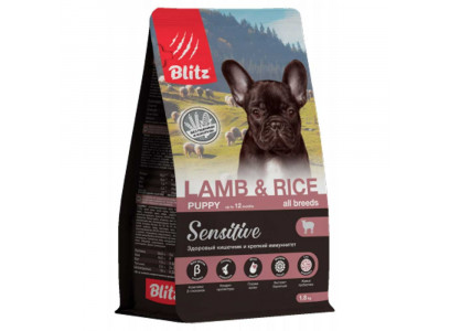 Сухой Корм Blitz (Блиц) Для Щенков с Чувствительным Пищеварением Ягненок 1,8кг 70939 