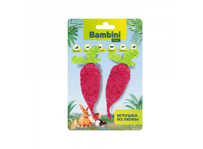 Игрушка Для Грызунов Bambini (Бамбини) Pets Редиски Из Люфы 2шт 