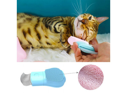Пуходерка-Гребень Для Кошек Pet Fashion (Пет Фешн) 2в1 с Имитацией Языка Кошки Микс 