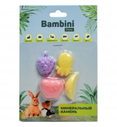 Камень Минеральный Bambini Pets (Бамбини Петс) Фрукты 4шт для Грызунов