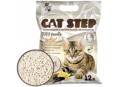 Наполнитель Для Кошачьего Туалета Cat Step (Кэт Степ) Tofu Vanilla Комкующийся Растительный 12л 20333032 