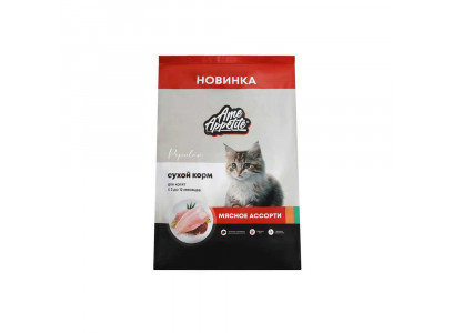 Сухой Корм AmeAppetite (АмАппетит) Superpremium Для Котят Мясное Ассорти 1,5кг 
