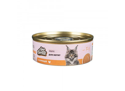 Влажный Корм AmeAppetite (АмАппетит) Для Котят Курица Мусс Консерва 100г 