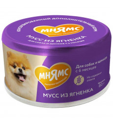 Консервы Мнямс Для Собак Ягненок Мусс 80г