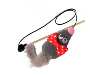Игрушка Gosi (Госи) Для Кошек Махалка-Удочка Мышка-Милаха Из Натуральной Норки 07234