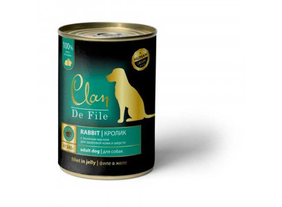 Консервы Clan (Клэн) De File Для Собак Кролик 340г 