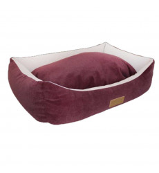 Лежанка Saival (Сайвэл) Прямоугольная Lima, L, 70*53*18см, Бордовый, Мебельный Велюр