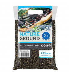 Udeco (Юдеко) Relict Dark Натуральный Грунт Для Аквариума Галька Реликтовая Темная 3-5 Мм, 2 Л