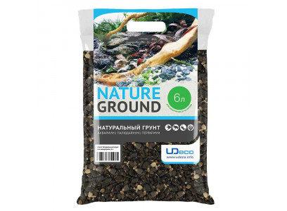 Udeco (Юдеко) Relict Dark Натуральный Грунт Для Аквариума Галька Реликтовая Темная 5-10 Мм, 6 Л