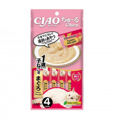 Лакомство Inaba (Инаба) CIAO Churu Для Котят Пюре с Тунцом  14г*4