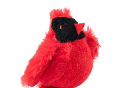 Игрушка Mr.Kranch (Мистер Кранч) Для Кошек Птичка 7,5см, Плюш, с Кошачьей Мятой, Красная