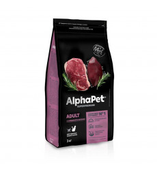 Сухой Корм Alphapet (Альфапет) Superpremium Для Кошек Говядина и Печень 3кг (1*13) 50860