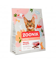 Сухой Корм Zoonik (Зооник) Для Котят Мясное Ассорти Kitten 2кг
