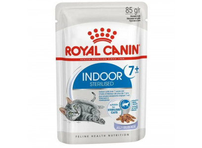 Влажный Корм Royal Canin (Ройял Канин) Indoor Sterilised 7+ Для Пожилых Стерилизованных Кошек, Живущих Дома, в Желе 85г (1*28) 