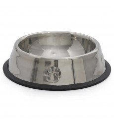 Миска Nunbell (Нанбелл) Для Собак 300мл Металлическая с Ручкой, Нескользящее Основание 10922-8871 17,5*5см