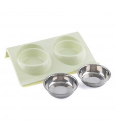 Набор Мисок Wogy (Воги) 2*400мл Металлические На Подставке 10922-8638 37*25*7см