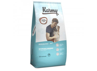Сухой Корм Karmy (Карми) Hypoallergenic Medium/Maxi Для Собак Крупных и Средних Пород Karmy Гипоаллергенный Ягненок 14кг  