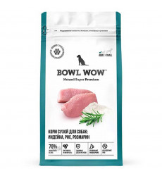 Сухой Корм Bowl Wow (Боул Вау) Для Собак Мелких Пород Индейка, Рис и Розмарин 800г