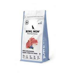 Сухой Корм Bowl Wow (Боул Вау) Для Щенков Крупных Пород Fresh Meat Ягненок, Индейка, Рис и Черника 800г 
