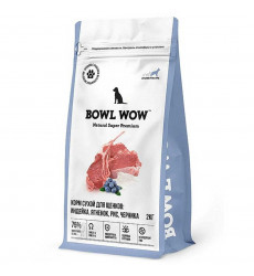 Сухой Корм Bowl Wow (Боул Вау) Для Щенков Крупных Пород Fresh Meat Ягненок, Индейка, Рис и Черника 2 Кг