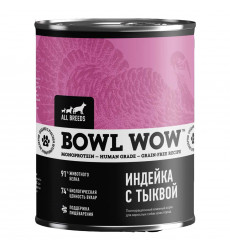 Консервы Bowl Wow (Боул Вау) Для Собак Индейка и Тыква 850г 