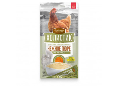 Лакомство Деревенские Лакомства Для Кошек  Нежное Пюре Из Курицы с Икрой Летучей Рыбы Холистик 4*10г 79215090  