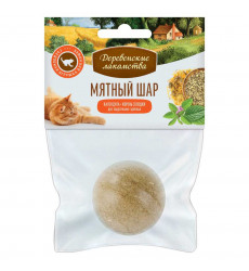 Игрушка Деревенские Лакомства Для Кошек Мятный Шар Календула+Корень Солодки 22г 72201150