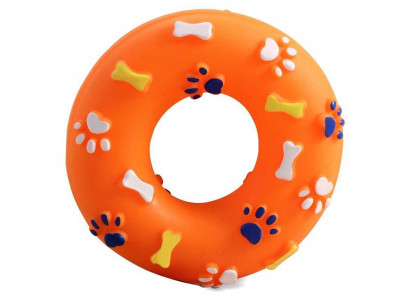 Игрушка Для Собак Triol (Триол) Кольцо с Косточками и Лапками Винил 13*4см 713006 