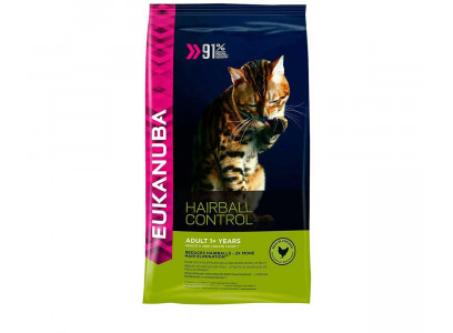 Сухой Корм Eukanuba (Эукануба) Для Кошек Птица Adult Hairball Control Indoor 400г 