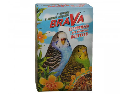 Корм Brava (Брава) Для Волнистых Попугаев Орех с Морской Капустой 500г (1*14) 