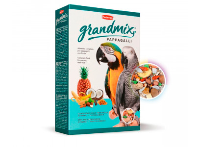 Корм Padovan (Падован) GrandMix Pappagalli Для Крупных Попугаев 600г 